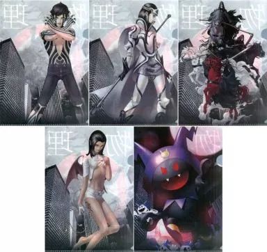 中古】クリアファイル Bセット(人修羅/他) A4クリアファイル5枚