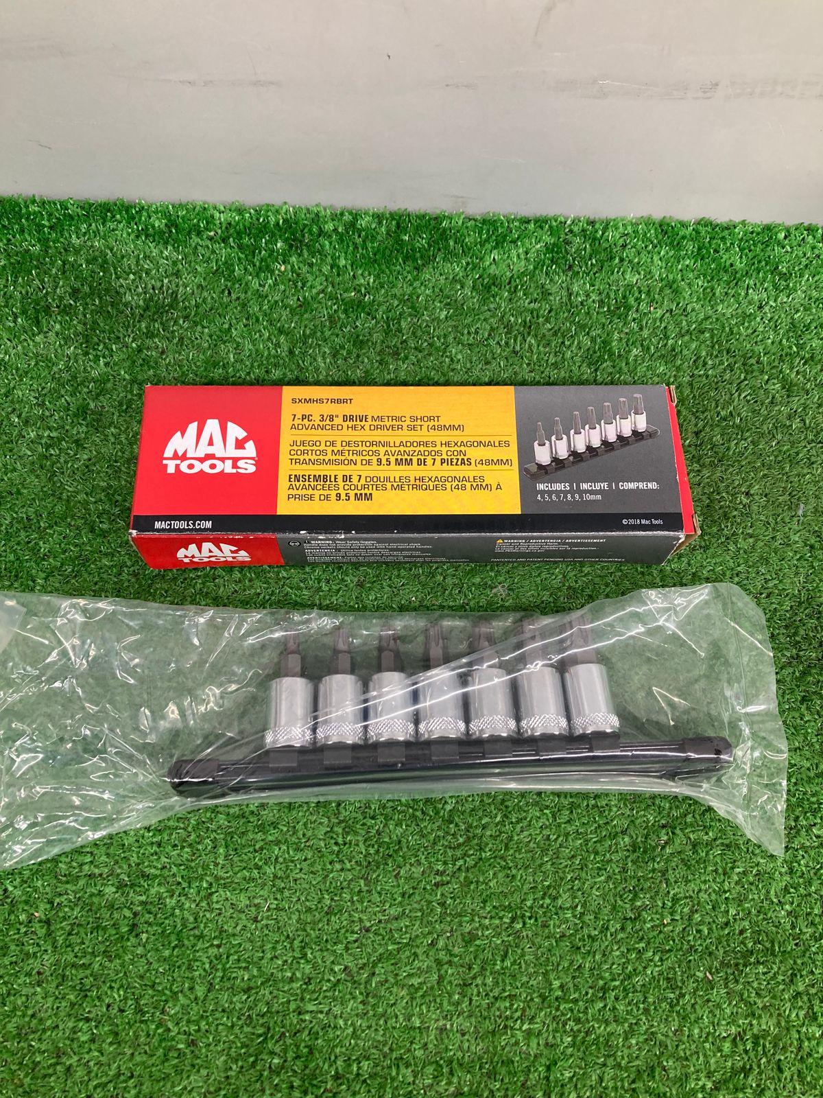 未使用品】【0921】☆MAC TOOLS 7Pc. 3/8メトリック ショート アドバンスドヘックスソケットセット SXMHS7RBRT