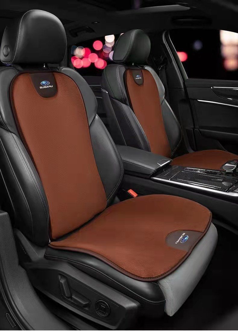 新品！スバル Subaru ロゴ入り 座布団 スエード素材  シートカバーセット  ションシートカバー  座席の背もたれ  2点セット 高級な四季が通じる 3色選択可 全車種対応  XV B4 BRZ G4 S4 WRX インプレ
