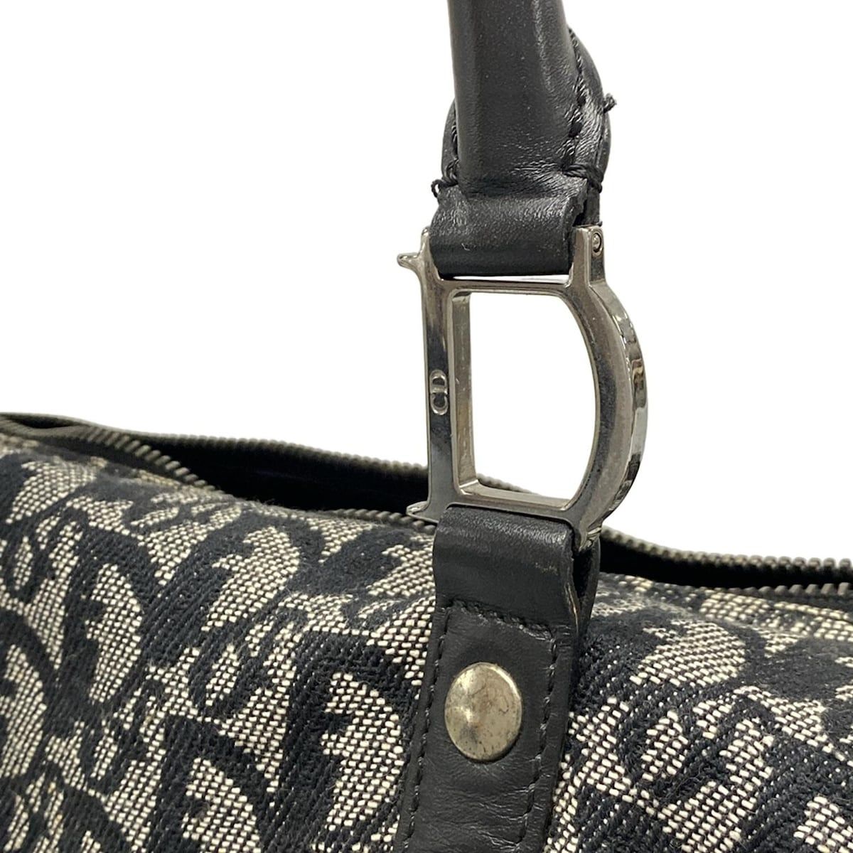 ネイビー×アイボリー ミニボストン