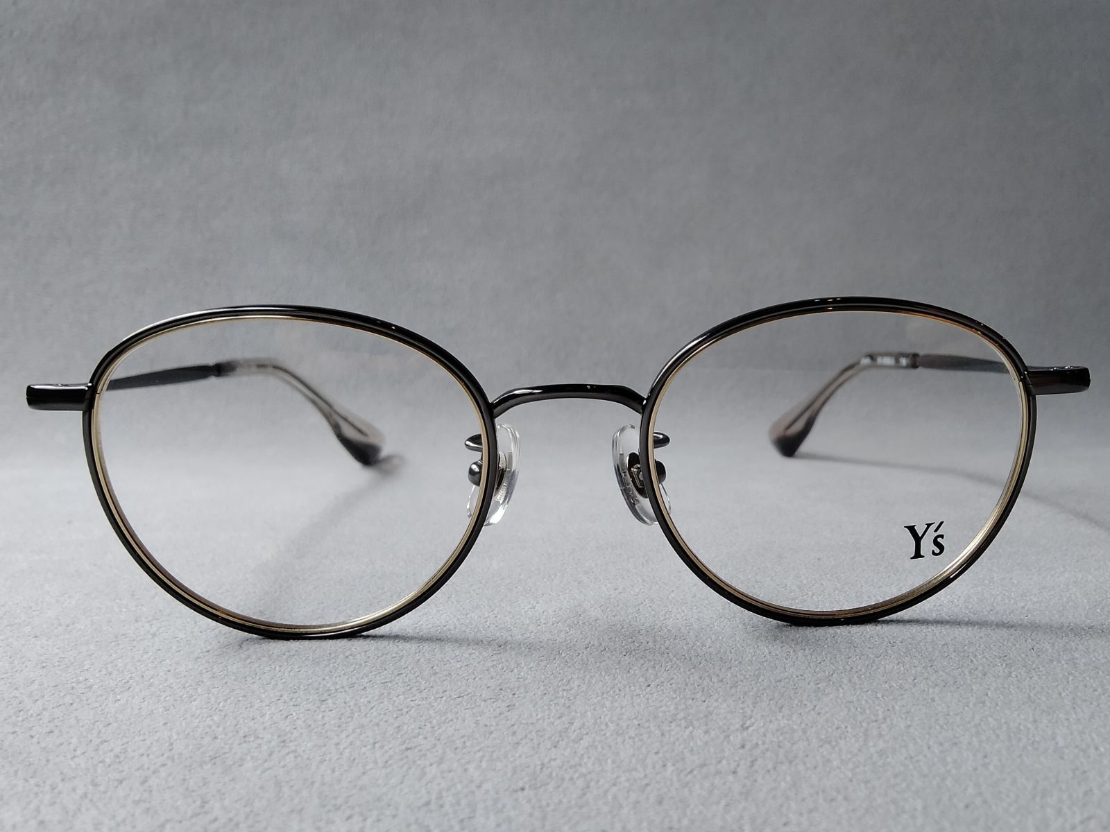  Y’s ワイズ EYEWEAR 81-0030-3 GUN＆LIGHT GOLD made in JAPAN YOHJI YAMAMOTO ヨウジヤマモト メガネ 小物