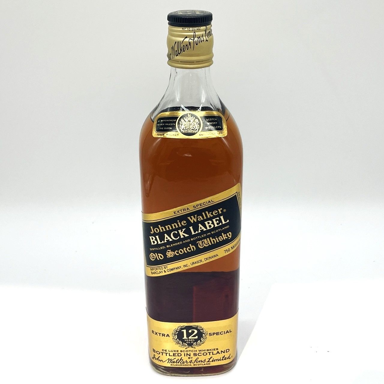 ジョニーウォーカー ブラックラベル JOHNNIE WALKER BLACK LABEL EXTRA SPECIAL 12年 黒キャップ スコッチ ウイスキー 750ｍl 43％ 古酒 L100745