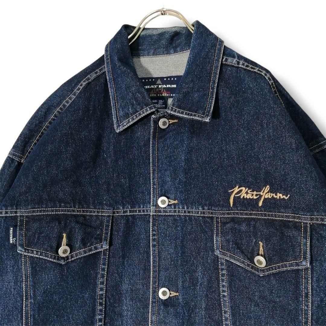 メンズ PHAT FARM デニム カバーオール 黒系 XXL ファットファーム割引