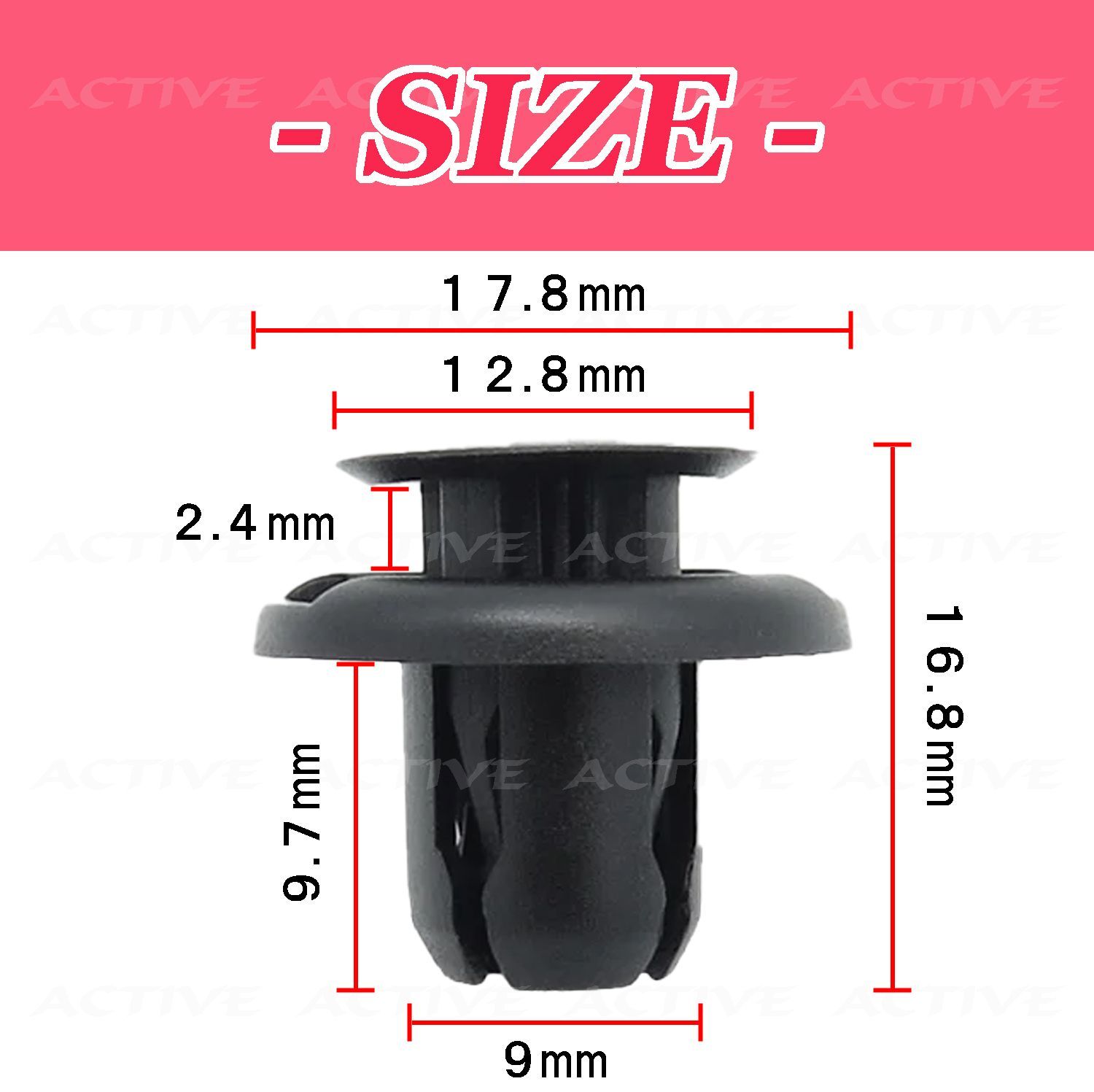 90467-09185 100個 トヨタ系 純正互換品 プッシュリベット クリップ