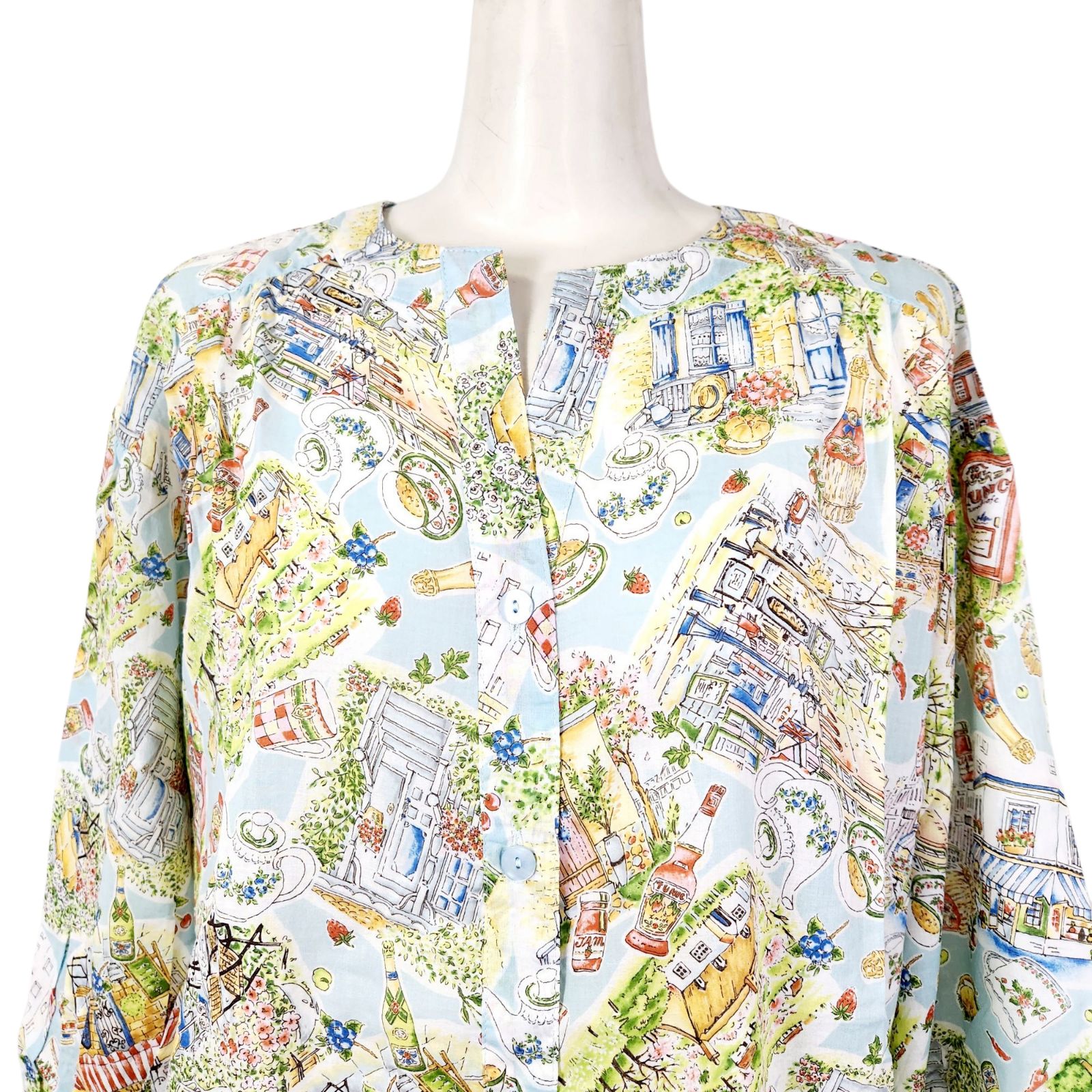 春物入荷 鴨居羊子 TUNIC 80ローン 田園 長袖羽織り 89110