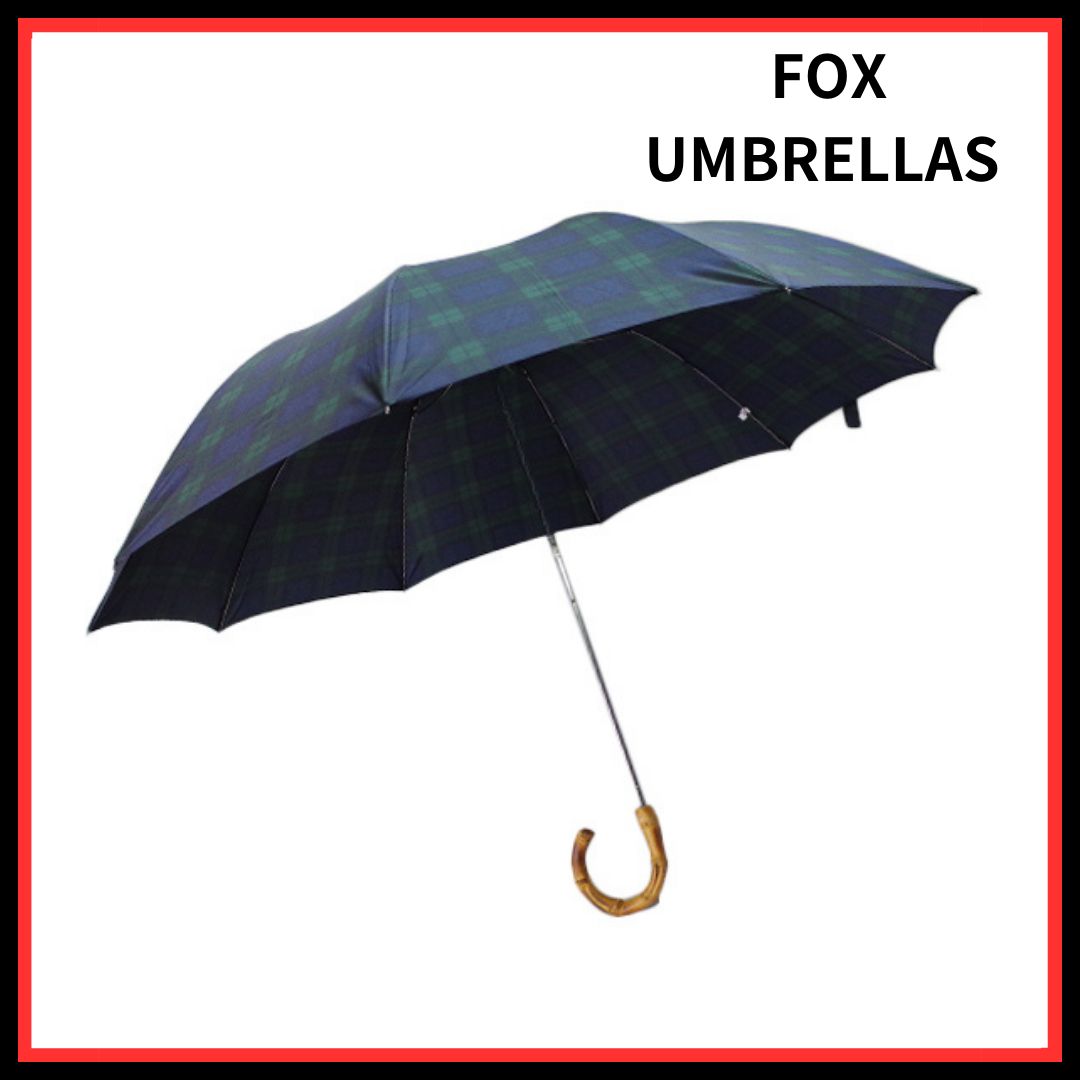 折りたたみ傘 フォックスアンブレラズ FOX UMBRELLAS 折畳傘 メンズ TEL4-BKTA グリーン ネイビー チェック柄