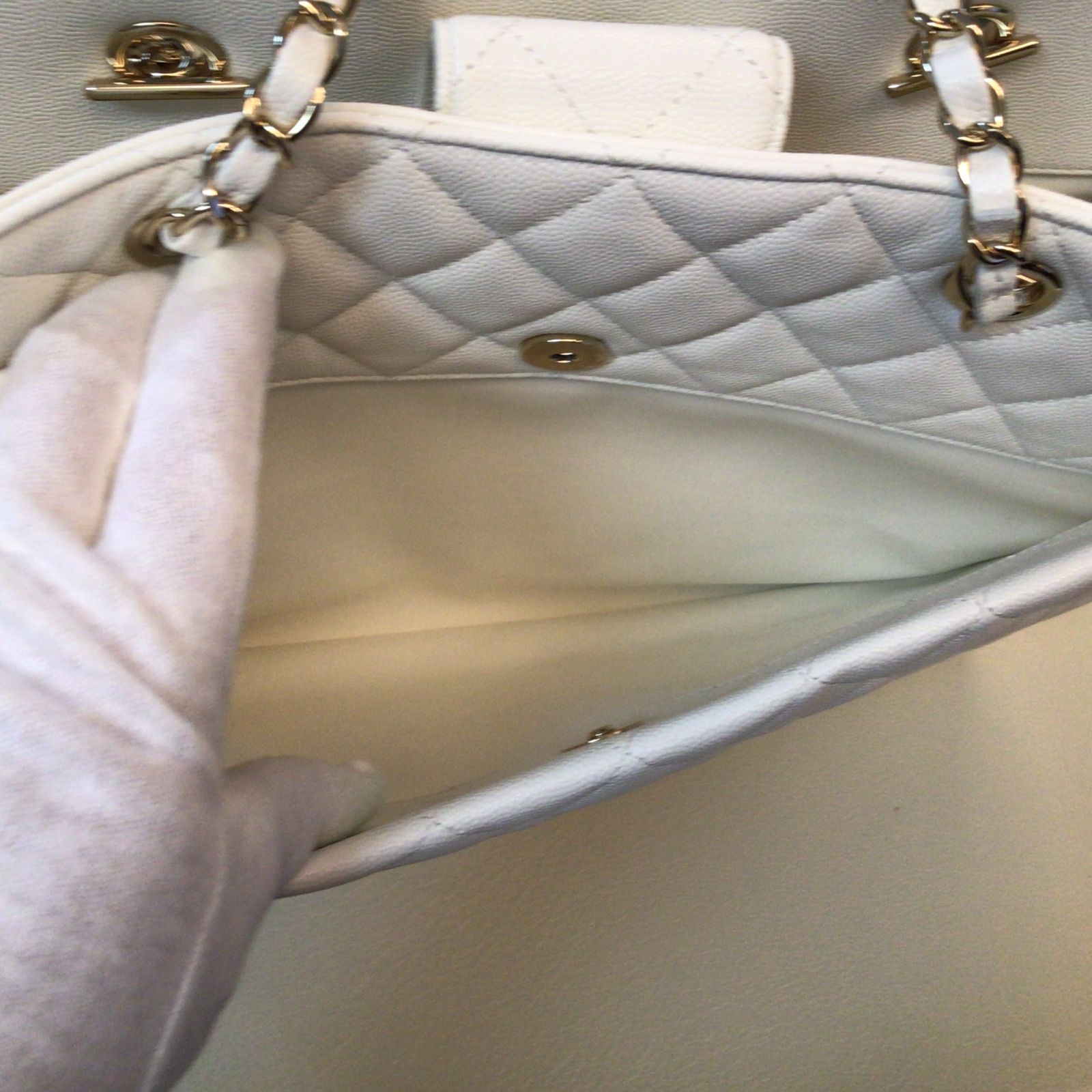 CHANEL シャネル CC ココマーク マトラッセ キャビアスキン チェーン 