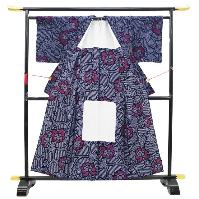 中古】 夏物 本場有松鳴海絞り 浴衣 リサイクル 有松 ゆかた