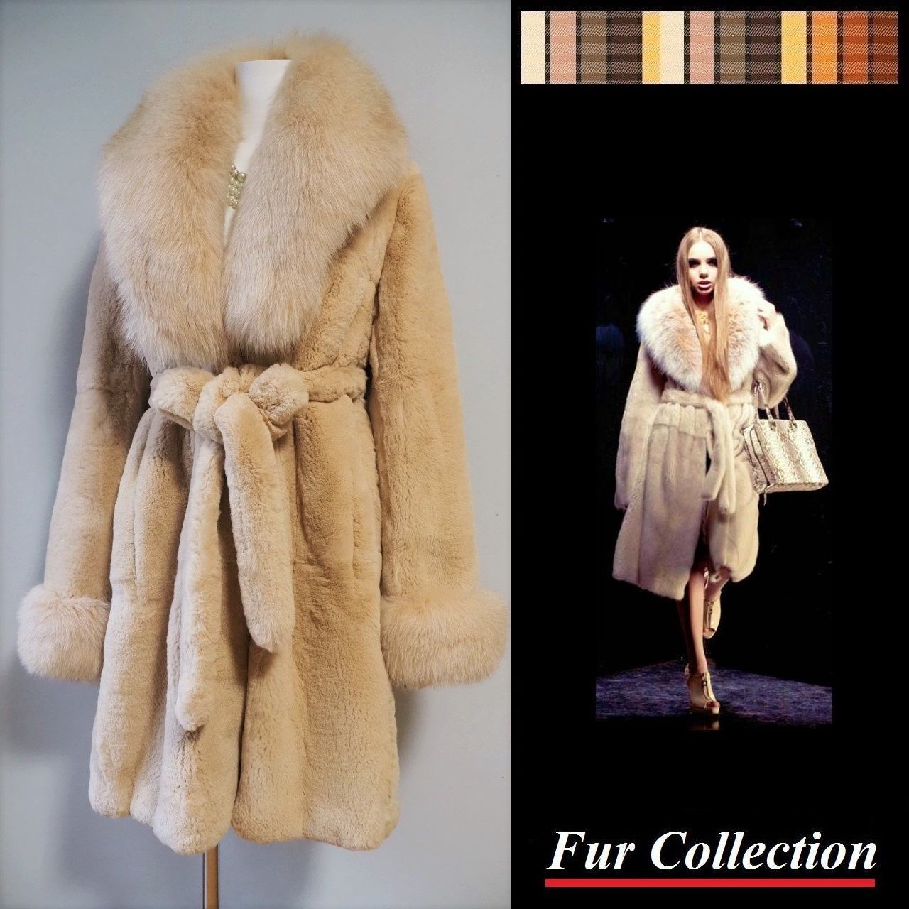 値下げ新品未使用、高級品、美品、逸品、ETERNA FUR 毛皮コート 