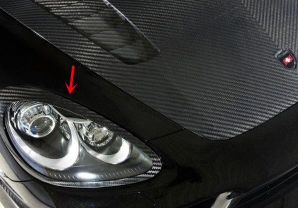 ポルシェ カイエン 958 前期 2010－2014年 高品質 カーボン フロント 