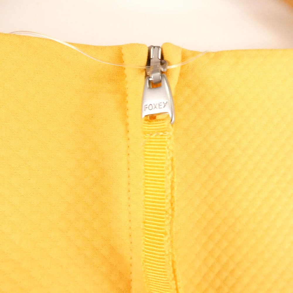 美品 FOXEY フォクシー マグノリア 34861 ワンピース 38 コットン100  