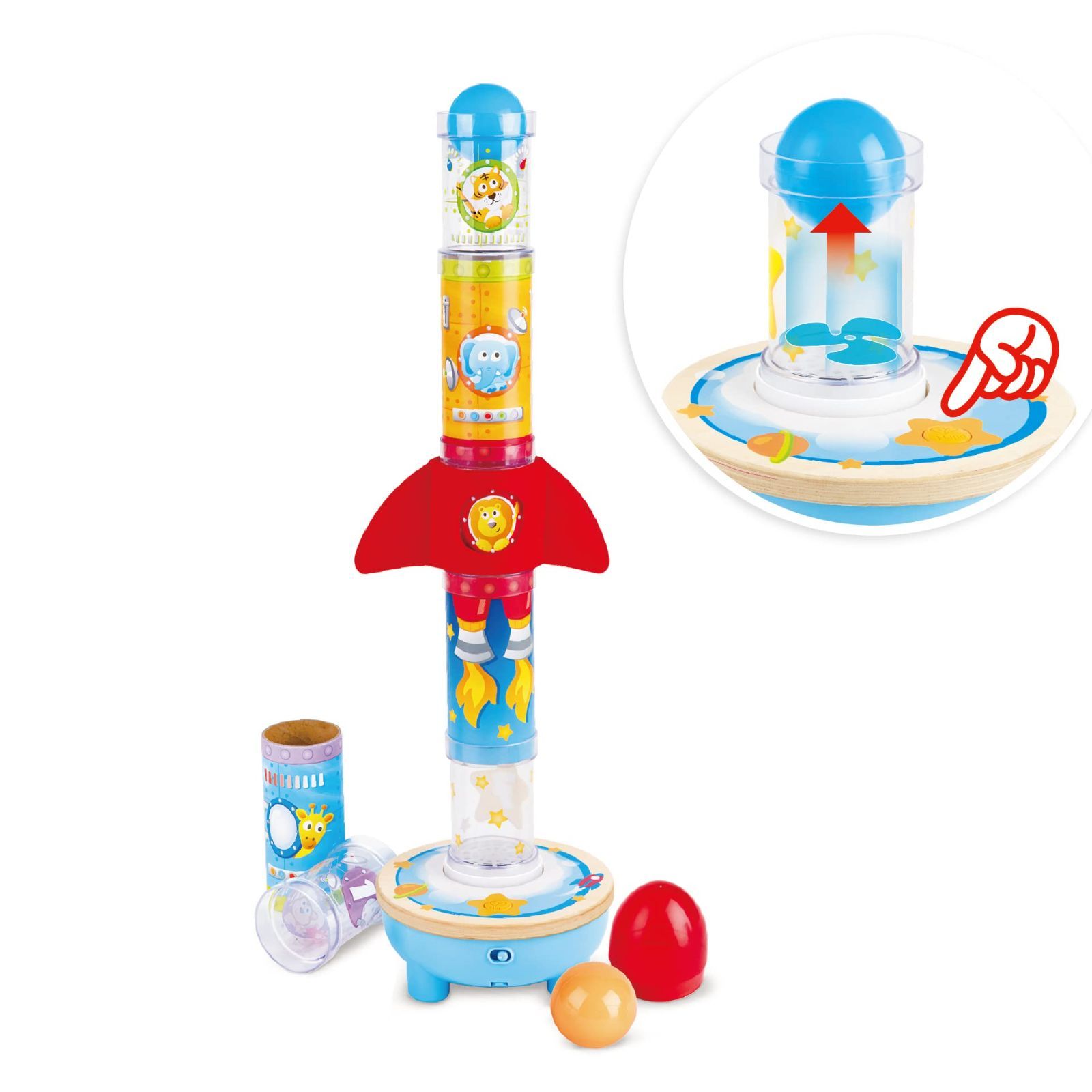 【特価商品】ロケットボールエアースタッカー E0387 Hape(ハペ)