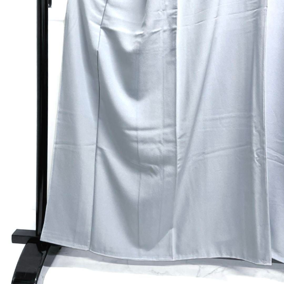 未着用 色無地 くすみカラー ライトブルー パーティ お茶会 着物 103b