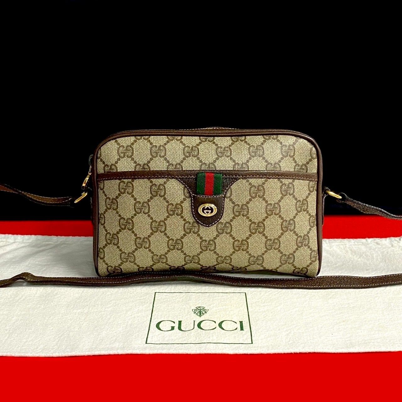 GUCCI - 極 美品 GUCCI グッチ オールドグッチ シェリーライン
