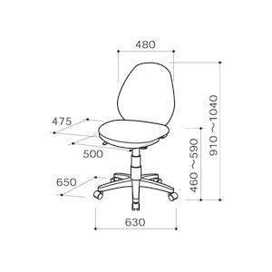 OAチェア ハイバック ビニールレザー ブラック