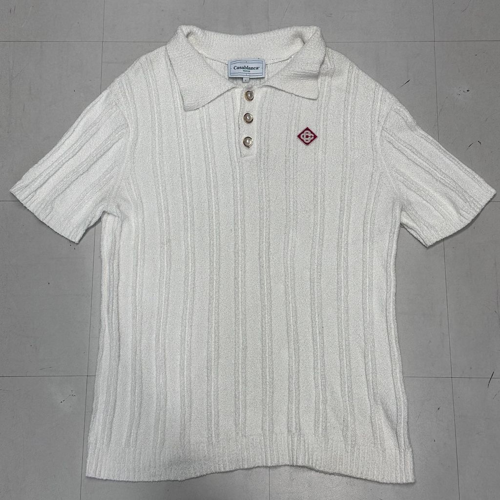 Casablanca カサブランカ Ribbed Boucle Knit Polo Shirt ポロシャツ 