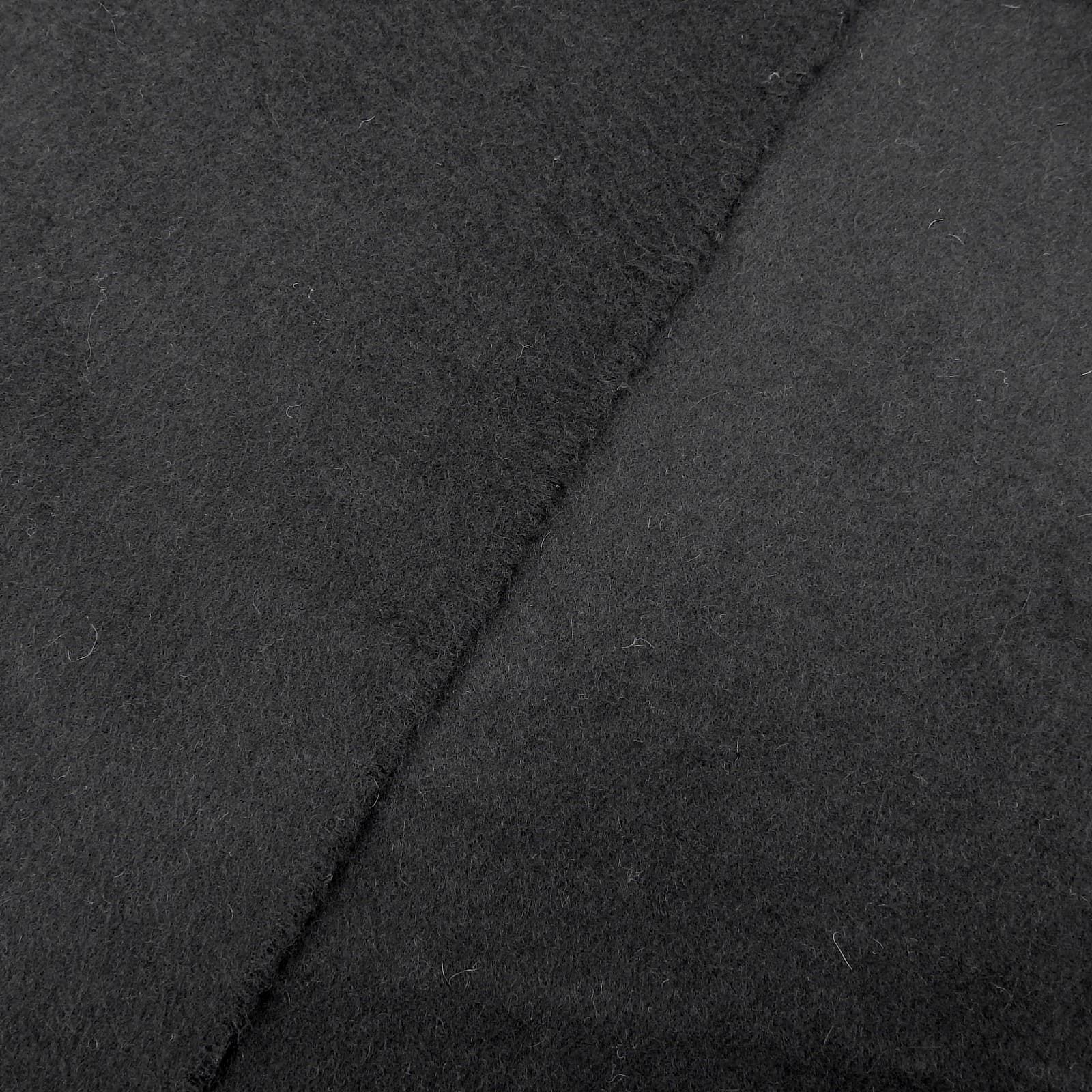 [極美品] HERMES ブラック　カシミヤ ストール　フリンジ 極美品△HERMES エルメス カシミヤ100％ ロゴ刺繍 フリンジ付き