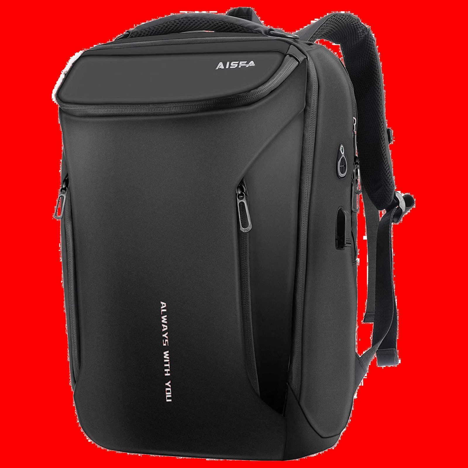 Ariga リュック 超軽量 薄型 本革 牛革 スリム 防水 USB充電ポート付き 15.6インチ PC 多機能 軽い ビジネスリュック バ 超軽量 本革牛革防水 USB充電ポート付き15.6インチ多機能 ビジネス