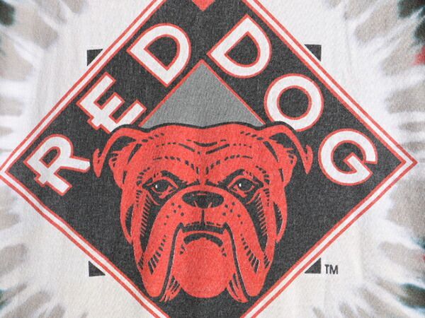 90s90s ■ RED DOG ビール キャラクター プリント タイダイ 半袖 Tシ