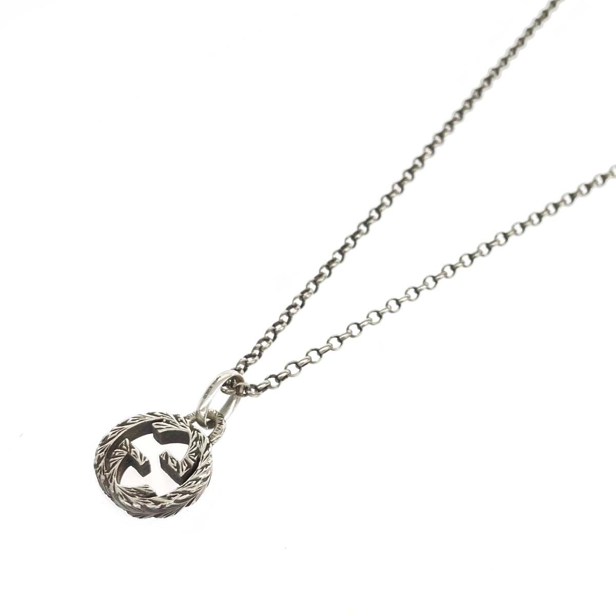 GUCCI グッチ SVネックレス インターロッキングG/925/ シルバーカラー