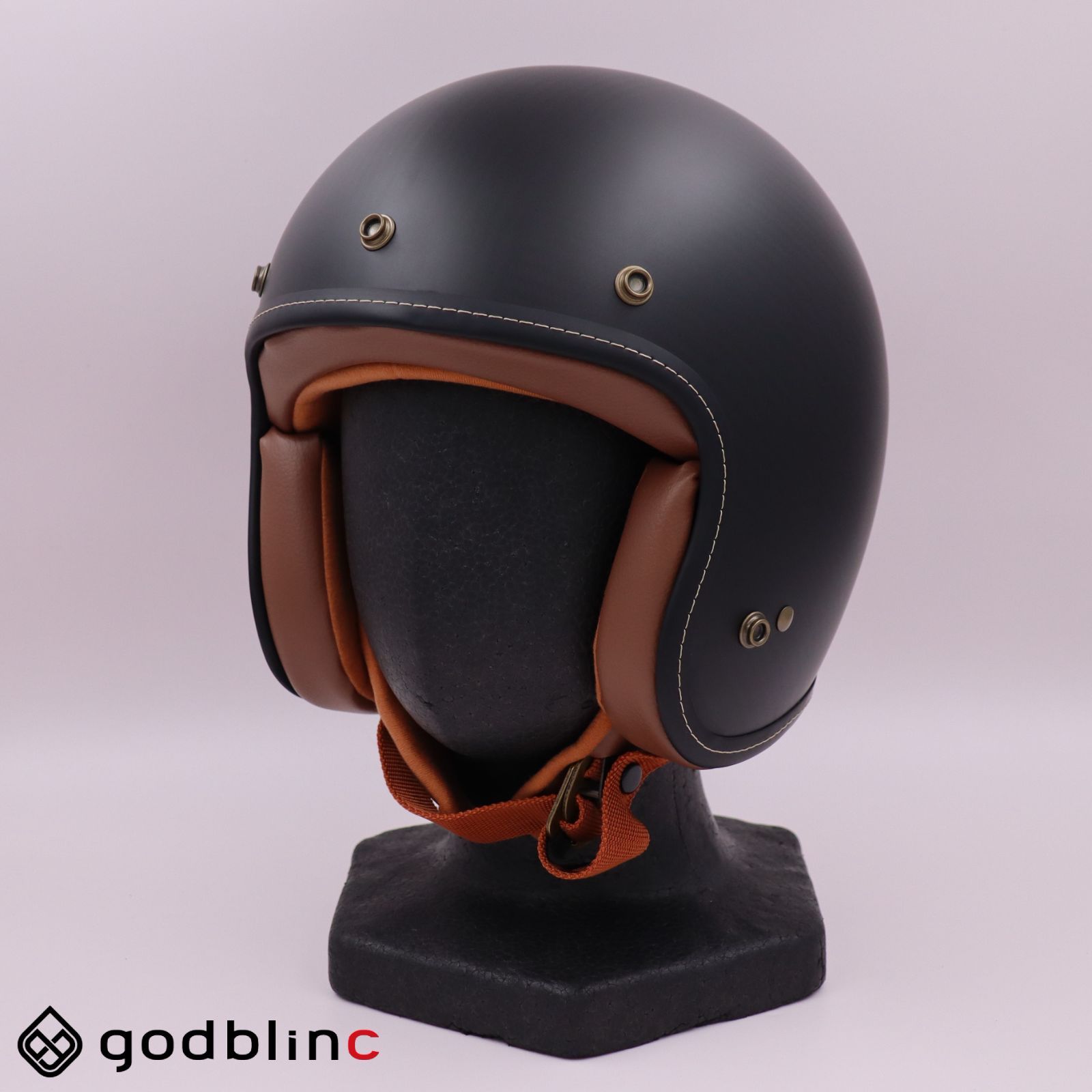 ZEALOT　FlyboyJet2【フライボーイジェット2】CARBON HYBRID STD MATT/BROWN　Lサイズ　ジェットヘルメット