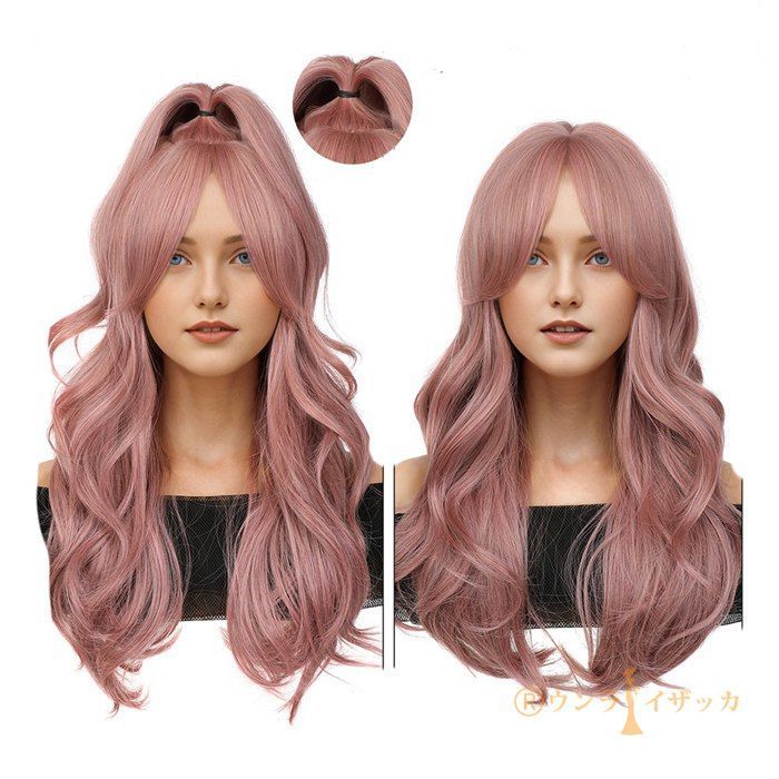 2025超人気 ウィッグ ロング レディース 金髪 自然 ウェーブ カール フル ヘアケア・カラー・スタイリング