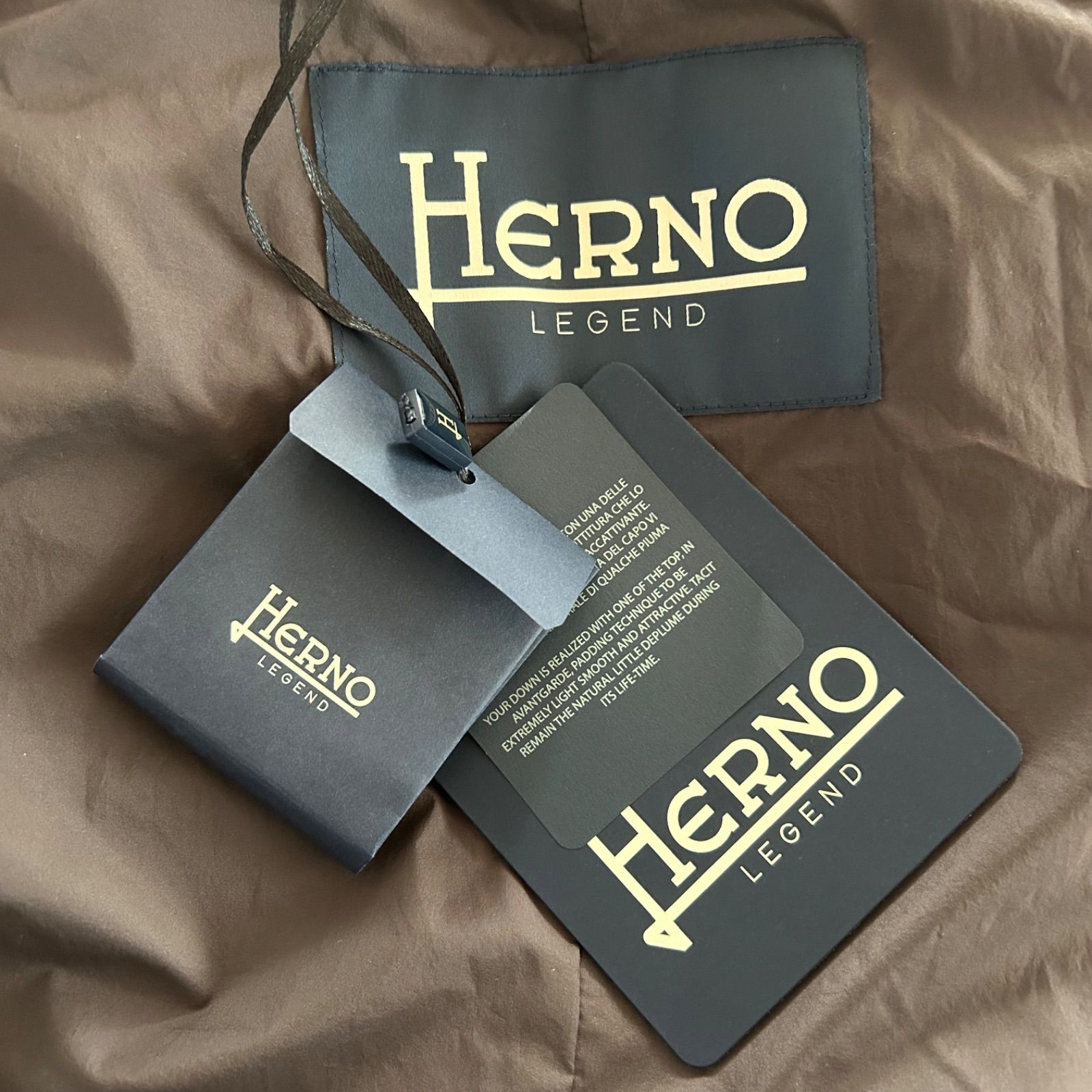 【美品/タグ付き】 ヘルノ HERNO LEGEND レジェンド ダウンベスト インナーダウン ブラウン 50 XL - メルカリ