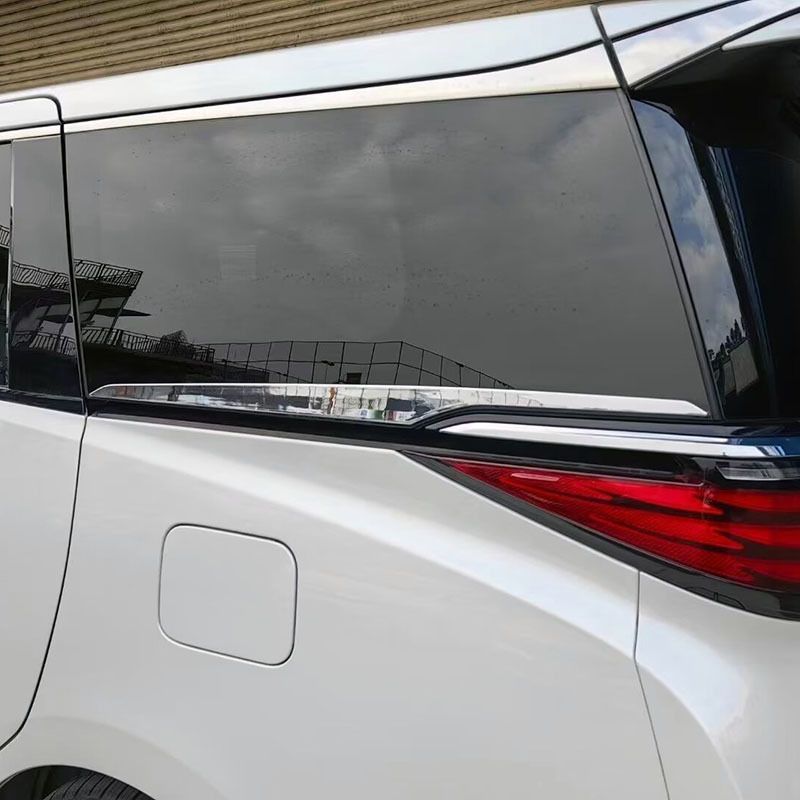 23年式トヨタ エルファード|VELLFIRE 40系 後窓飾り ABS製 2枚セット シルバー 3M粘着式 ドレスアップ 保護パーツ