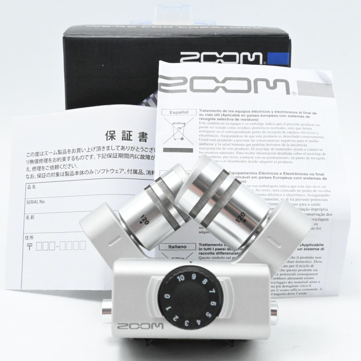 ZOOM ズーム ポータブルレコーダーマイク H6|H5|Q8用XYマイクカプセル XYH-6
