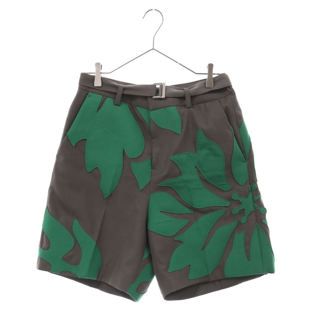 Sacai (サカイ) 24SS Floral Embroidered Patch Suiting Shorts Sacai (サカイ) 24SS Floral Embroidered Patch Suiting Shorts
