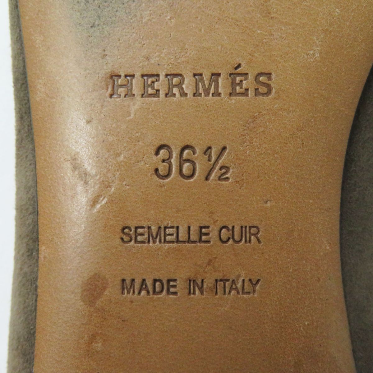 良品◎イタリア製 HERMES エルメス レディース スウェードレザー