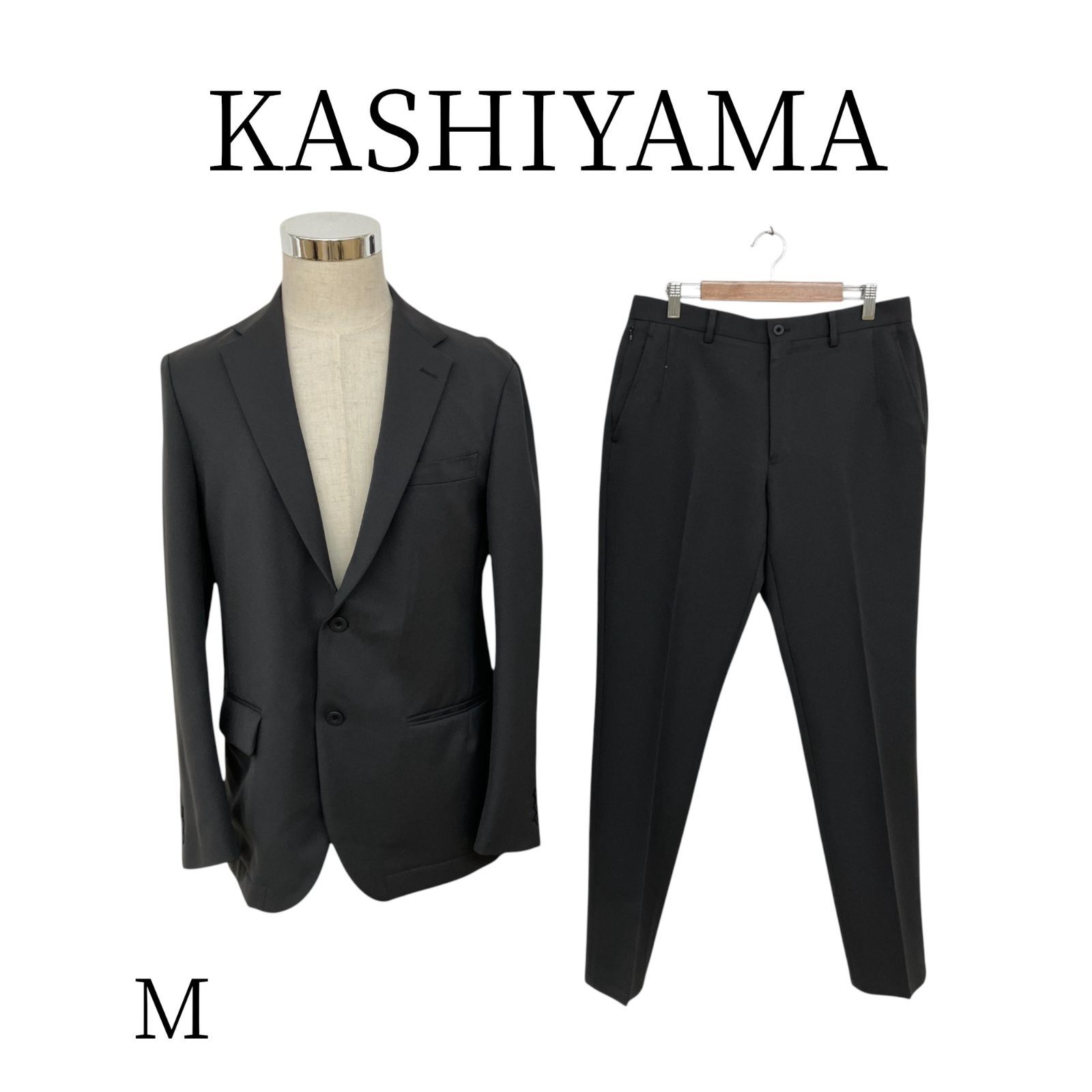 KASHIYAMA カシヤマ チャコールグレー パンツセットアップ M
