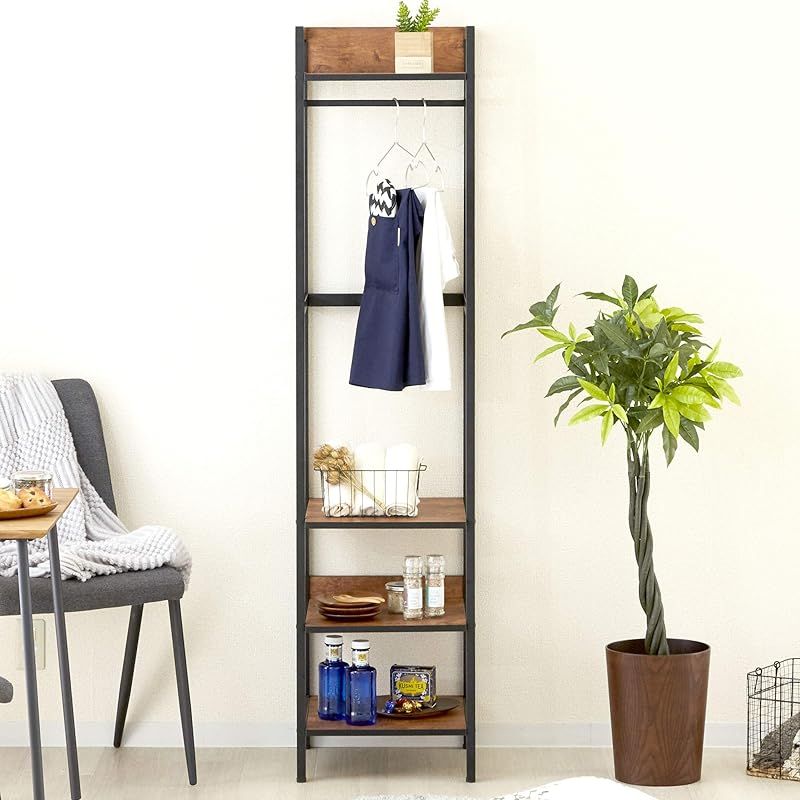 ドウシシャ ビスカーナ スリムラック 幅40cm 6段 Amazon｜ドウシシャ ビスカーナ スリムラック 幅40cm 6段 棚 木製 黒