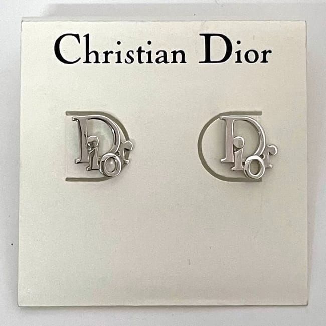 クリスチャン ディオール ピアス ec-22799 シルバー 美品 メタル