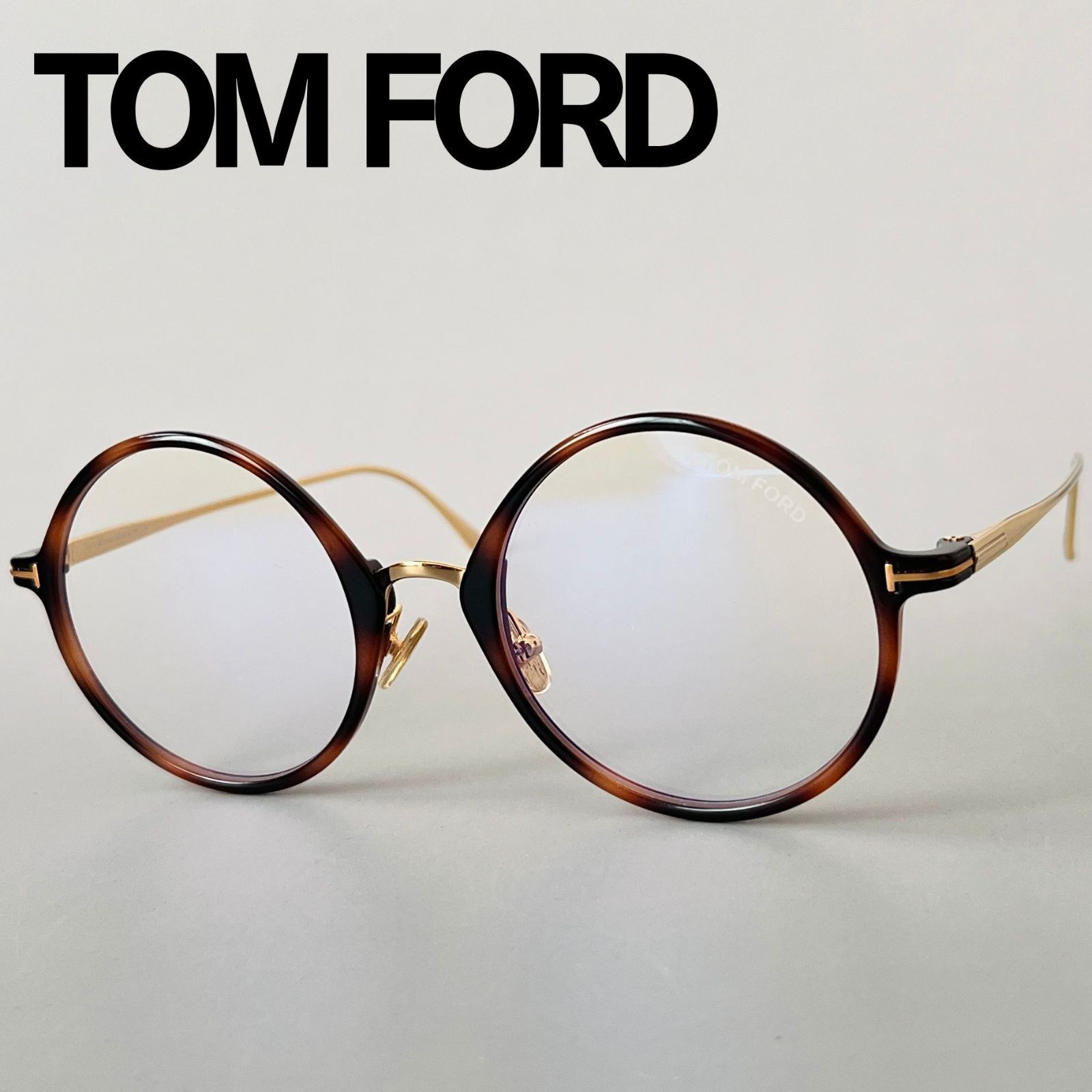 メガネ トムフォード TOM FORD レディース メンズ 新品 オーバル ブラウン ゴールド ブルーライトカット 金 人気 べっ甲柄 おしゃれ -  メルカリ