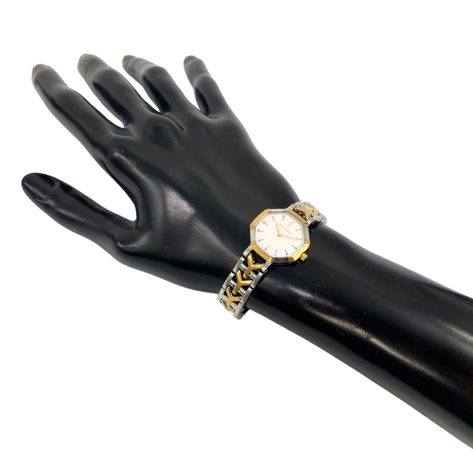 電池交換済】Yves Saint Laurent 腕時計 バングル シルバー - 腕時計 