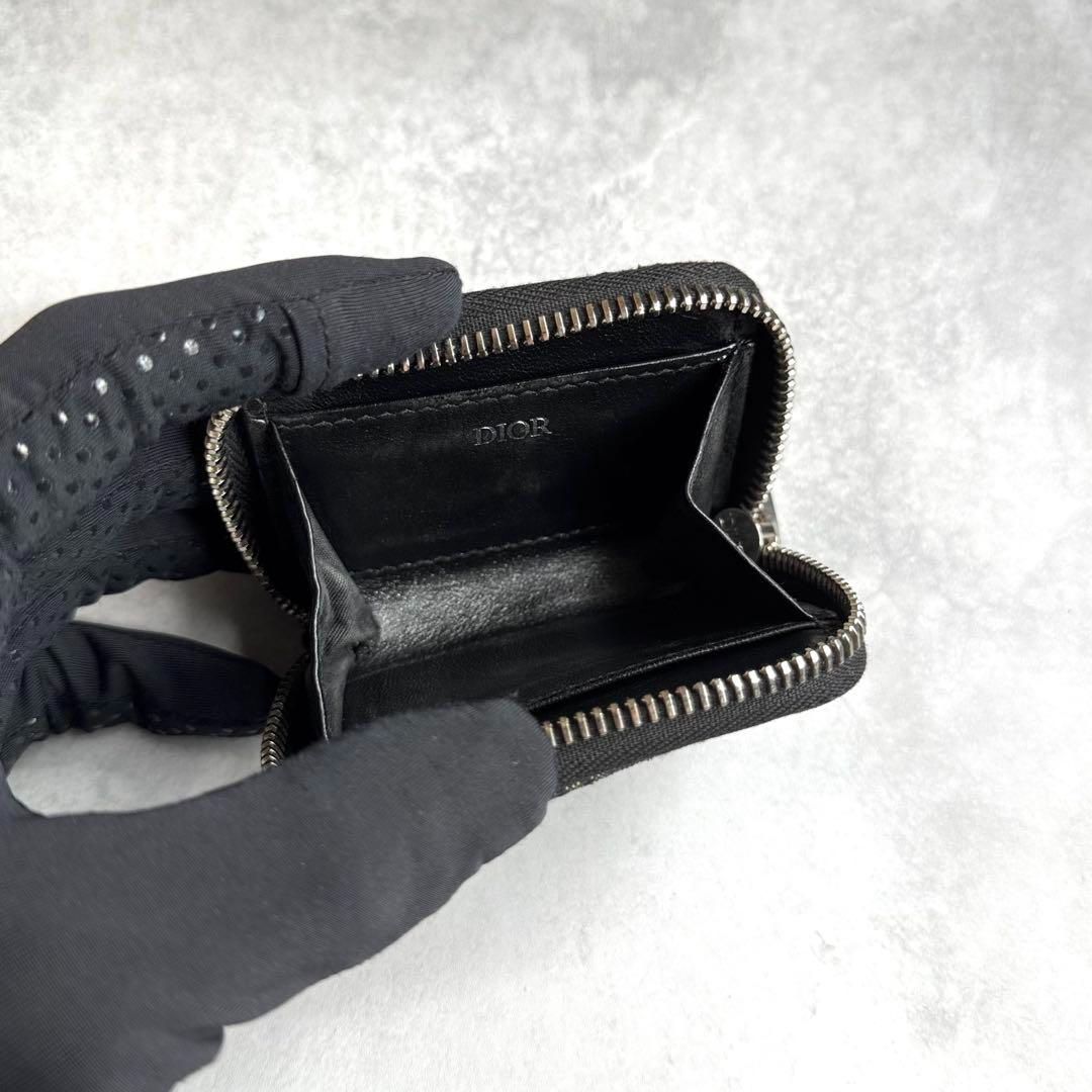 【正規品】DIOR ジップブリーフケース Zipped Pouch with Strap Black Dior Oblique Jacquard | DIOR