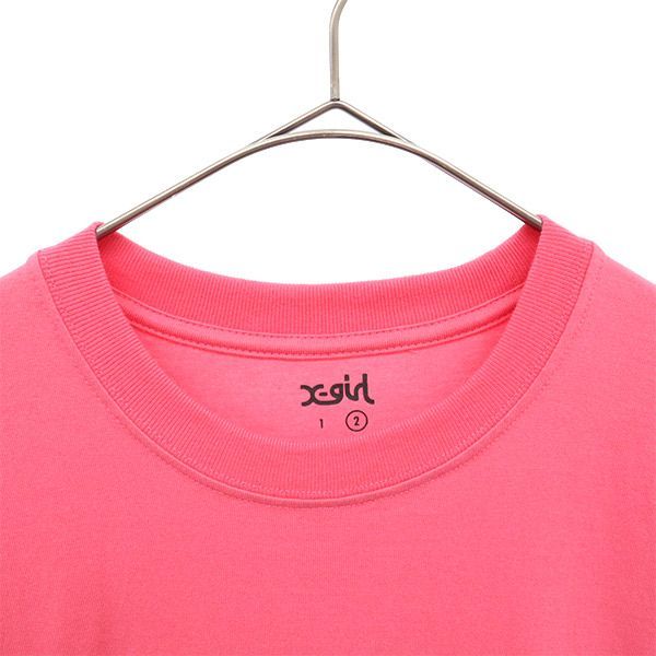 エックスガール プリント 半袖 Tシャツ 2 ピンク X-girl テニス エックスガール プリント 半袖 Tシャツ 2 ピンク X-girl テニス