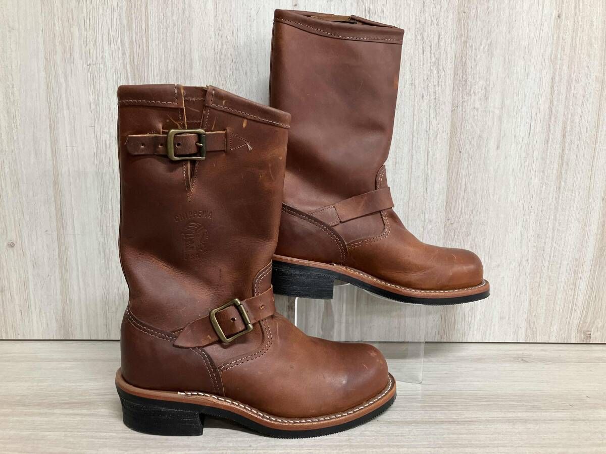 USA製 チペワ Chippewa 91066 エンジニアブーツ 5E ブラウン CHIPPEWA チペワ 91066 ENGINEER BOOTS US TANRENEGADE