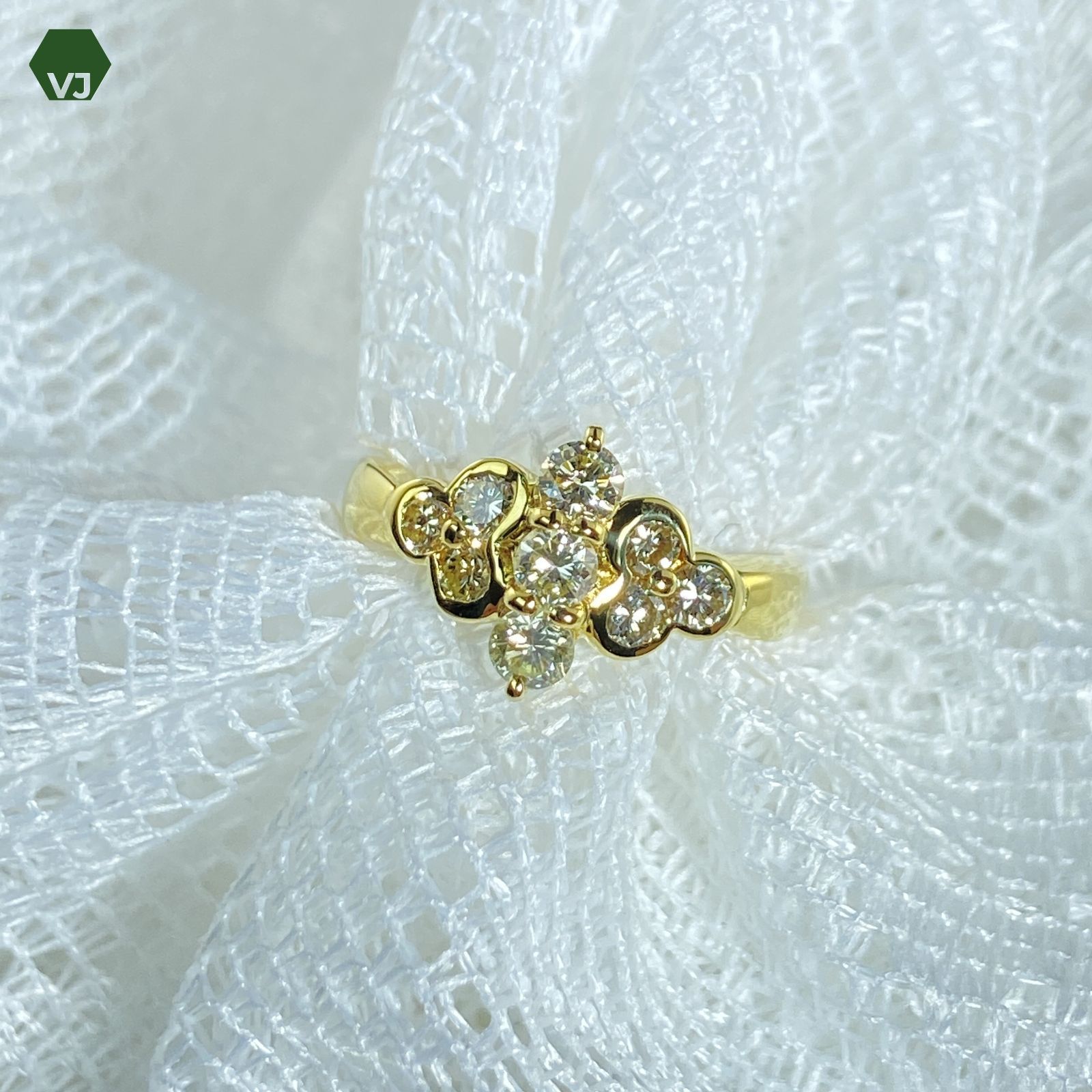 17-29】ダイヤモンド リング D0.9ct【中古】【K18YG】【11.5号】☆By 