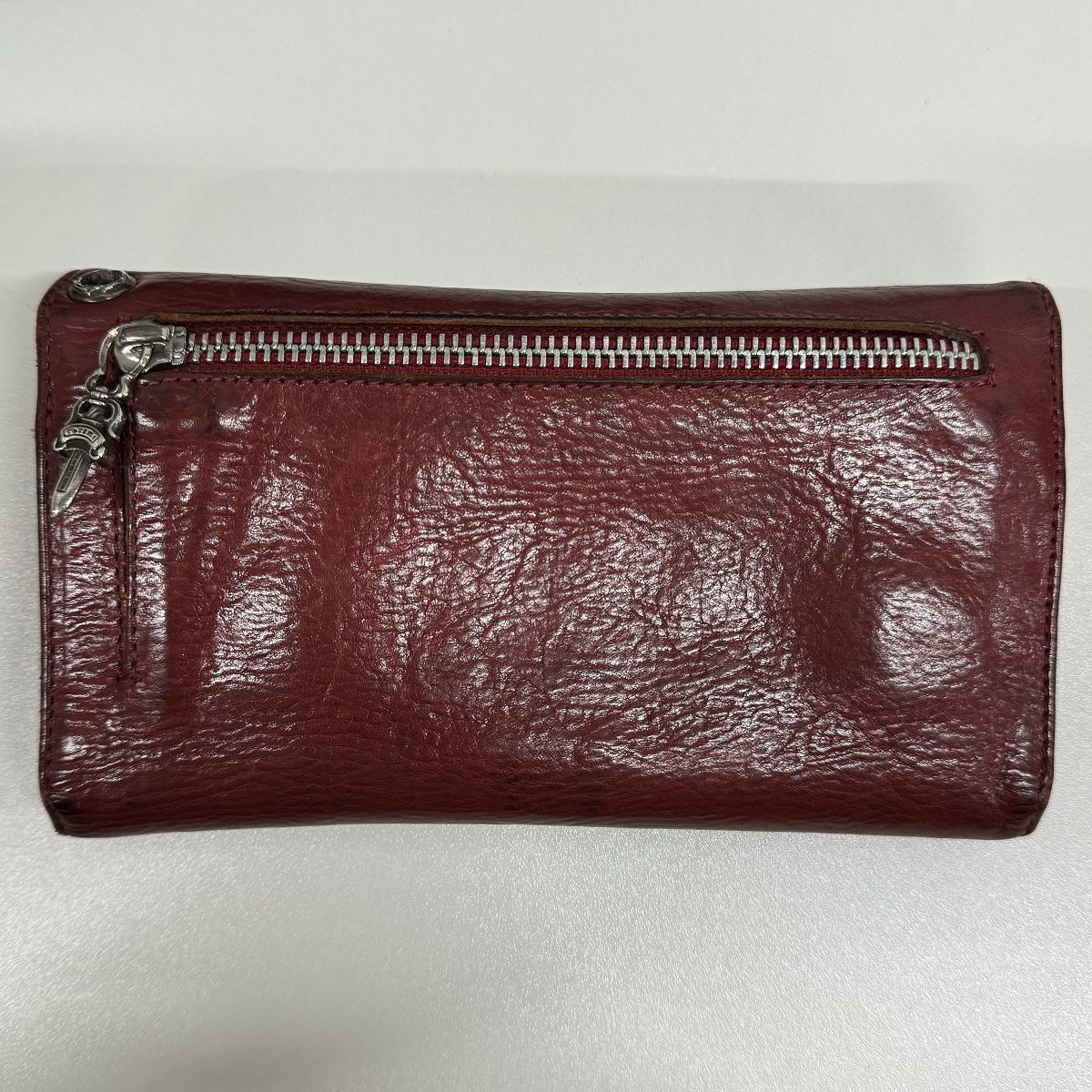 【インボイス原本】CHROME HEARTS/クロムハーツ WAVE/ウェーブウォレット クロスボタン/長財布