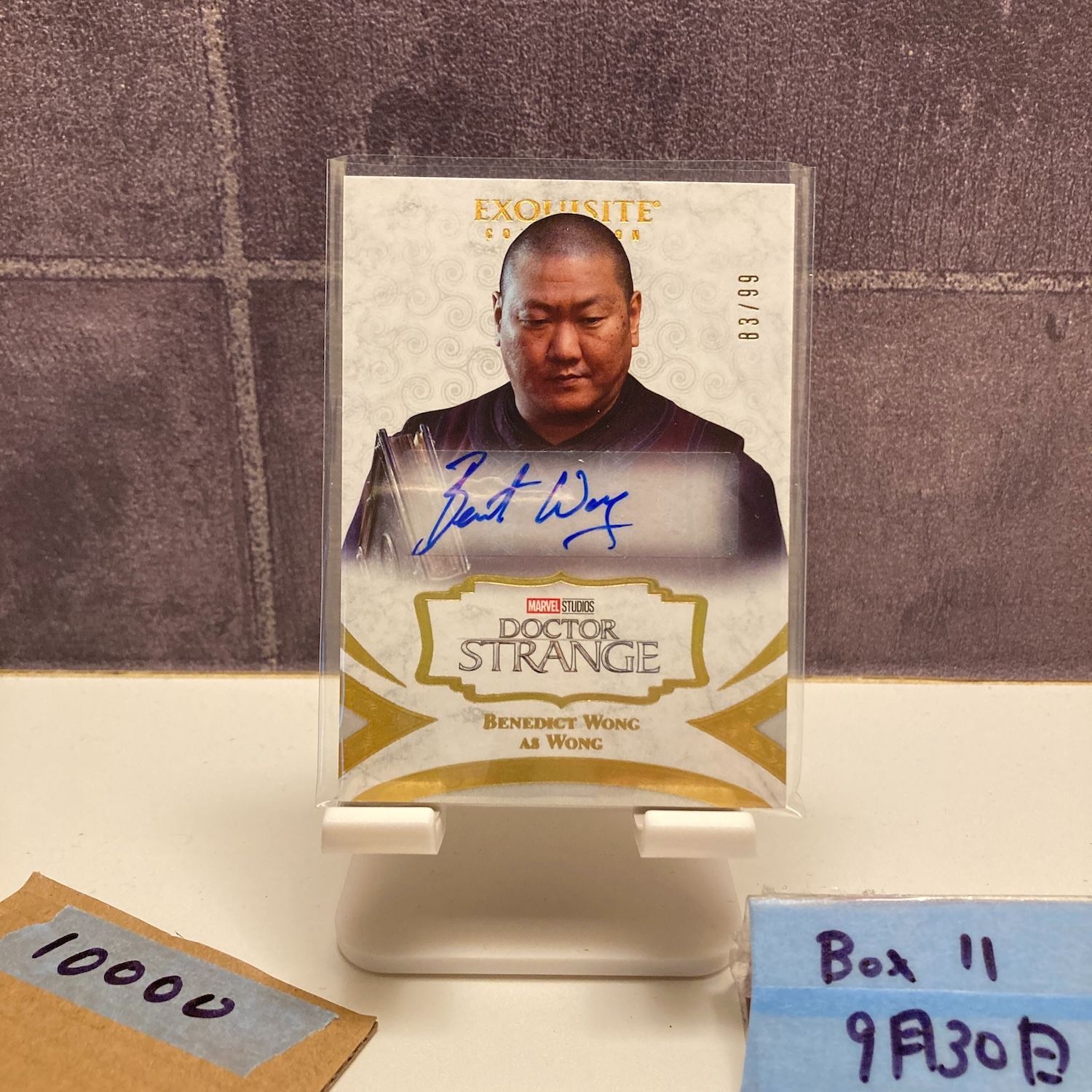 2020 Upper Deck Marvel Exquisite Collection Benedict Wong 83 99 サイン Doctor Strange Infinity Saga カード