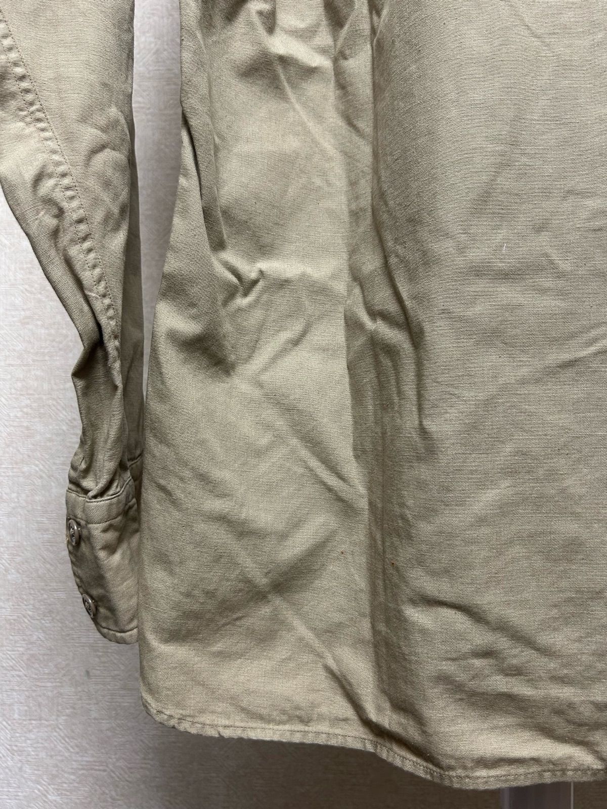 50 s.U.S.A.製ロックシルエットワークシャツ黄金サイズ14.5ステンシル