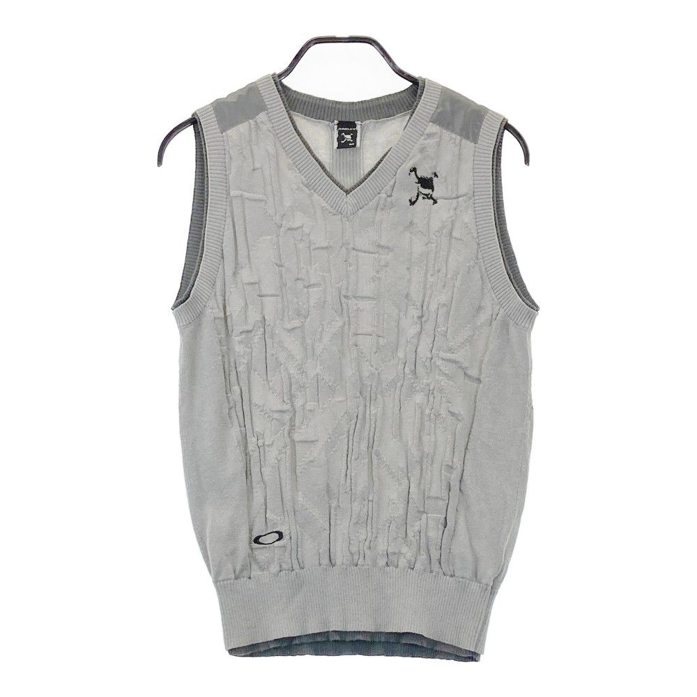 サイズ：M OAKLEY オークリー Vネックニットベスト グレー系