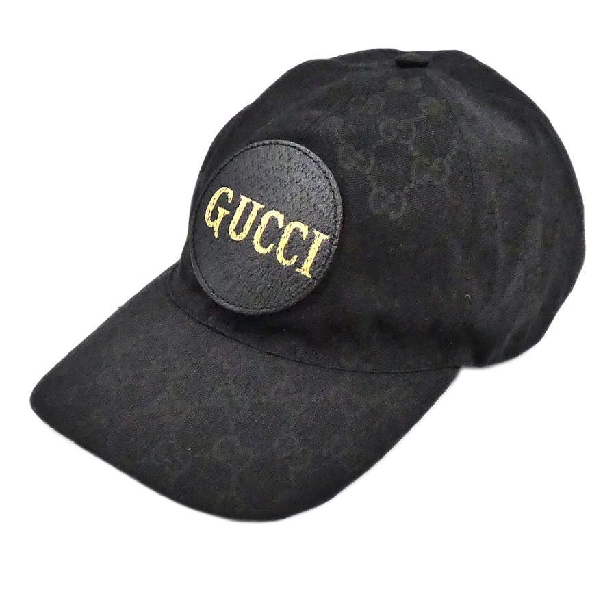 グッチ 帽子 GUCCI GGキャンバスxレザー ベースボール キャップ ロゴ 