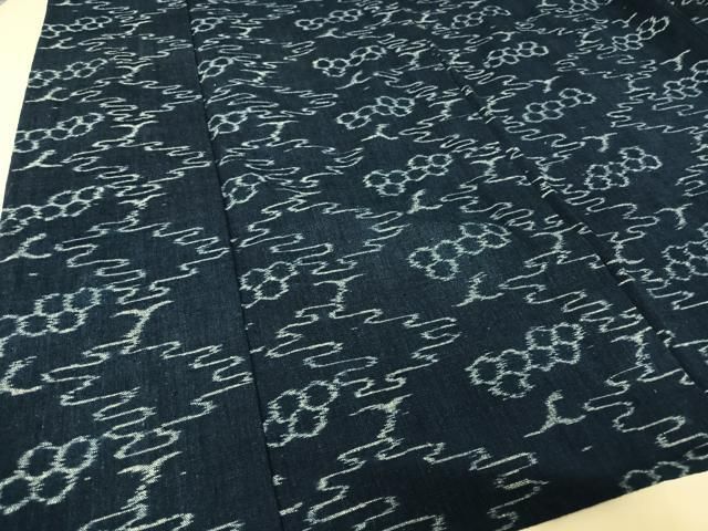 平和屋着物▽久留米絣 単衣 綿 逸品 AAAU0008np