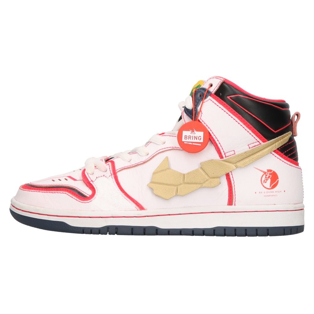 NIKE SB (ナイキエスビー) ×Gundam Unicorn DUNK HIGH PRO ガンダム ユニコーン ダンクハイカットスニーカー  ホワイト/レッド US8/26cm DH7717-100 - メルカリ