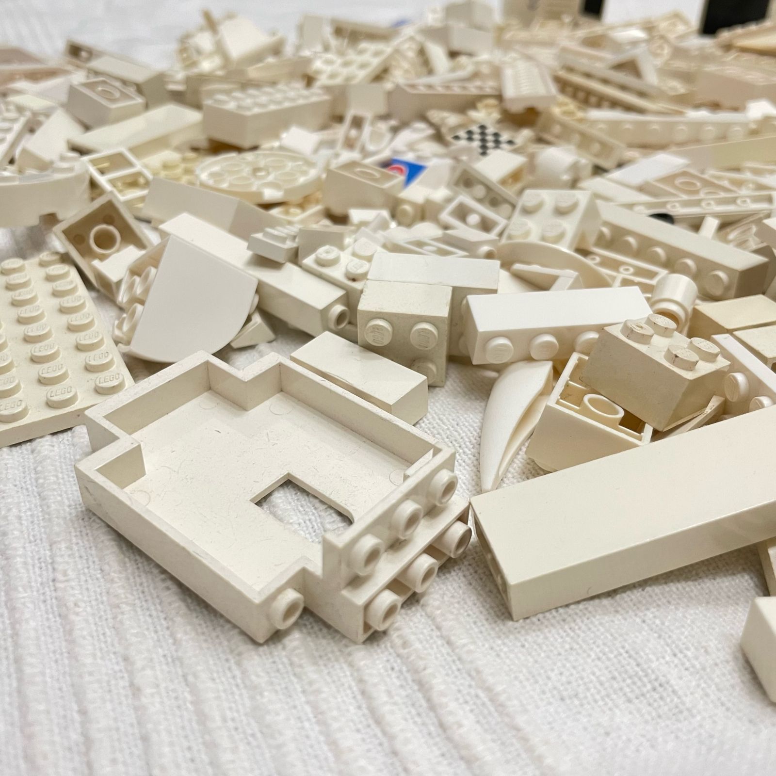LEGO レゴ 白 ホワイト系 中古 ジャンク パーツ ブロック プレート 電車 大量 ばら売り 部品取り LY-230420-04  LY-230420-05