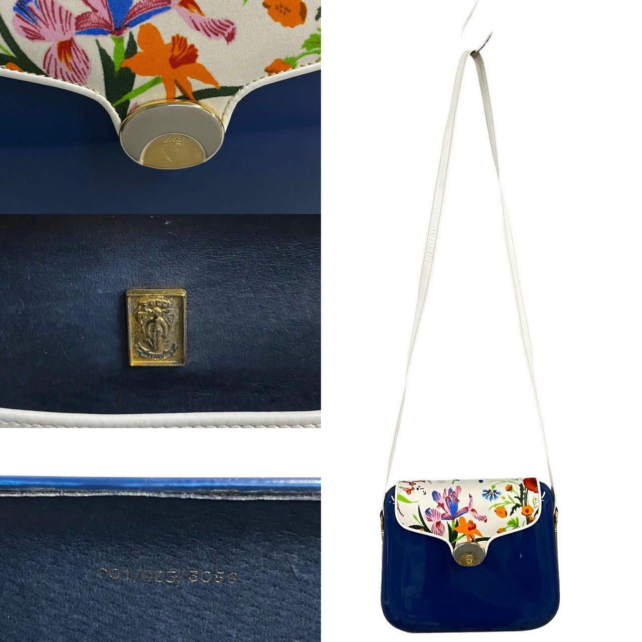 極 美品 GUCCI グッチ オールドグッチ ヴィンテージ フローラ 花柄 