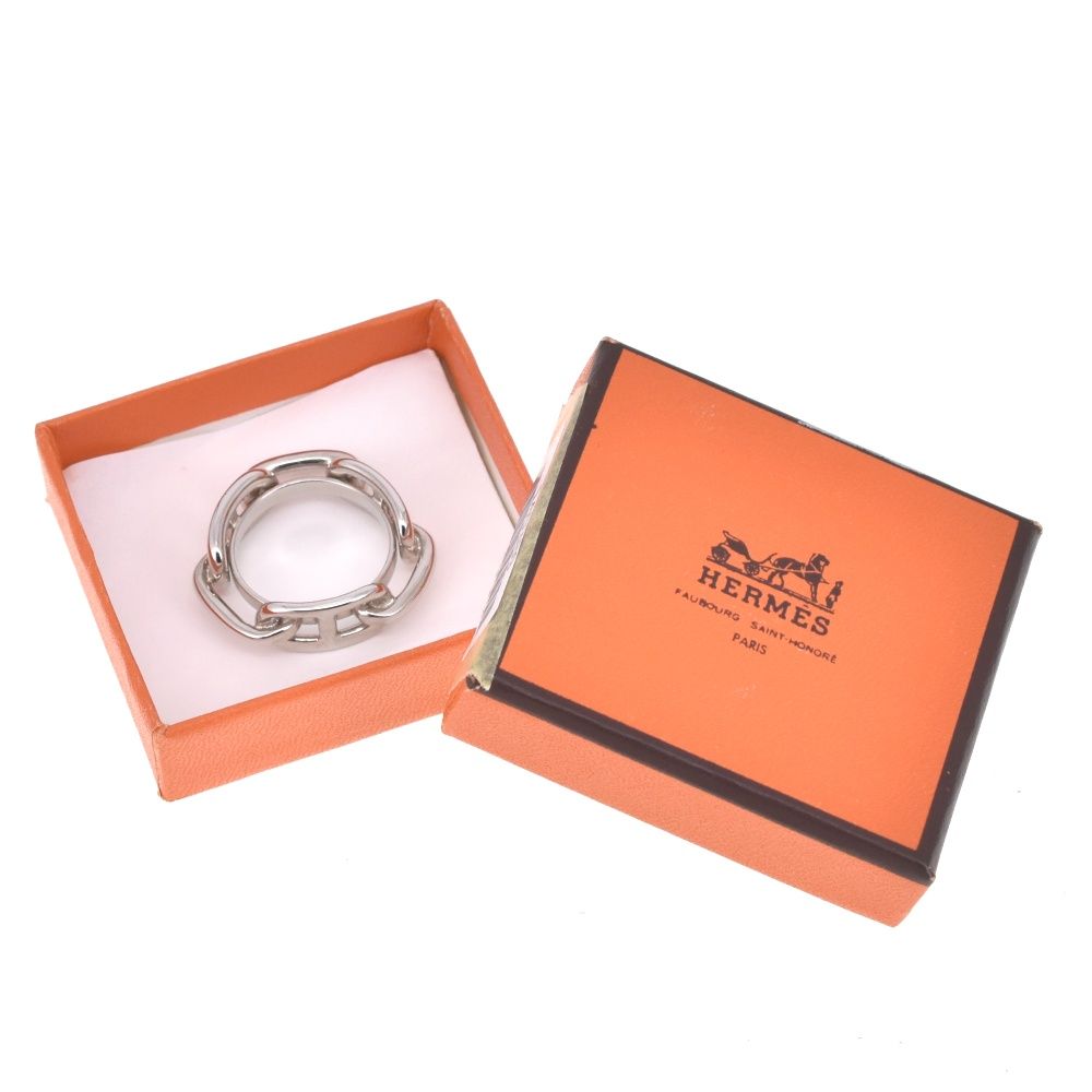 エルメス HERMES スカーフリング シェーヌダンクル 美品 箱付き